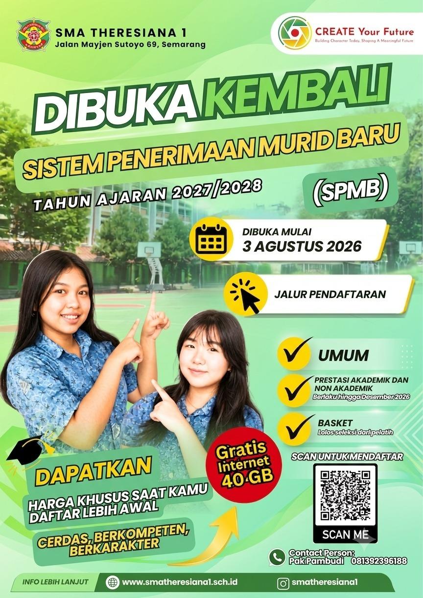 Pendaftaran Siswa Baru SMA Theresiana 1